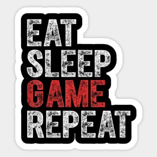 Video Gamer Eat Sleep Game Sticker